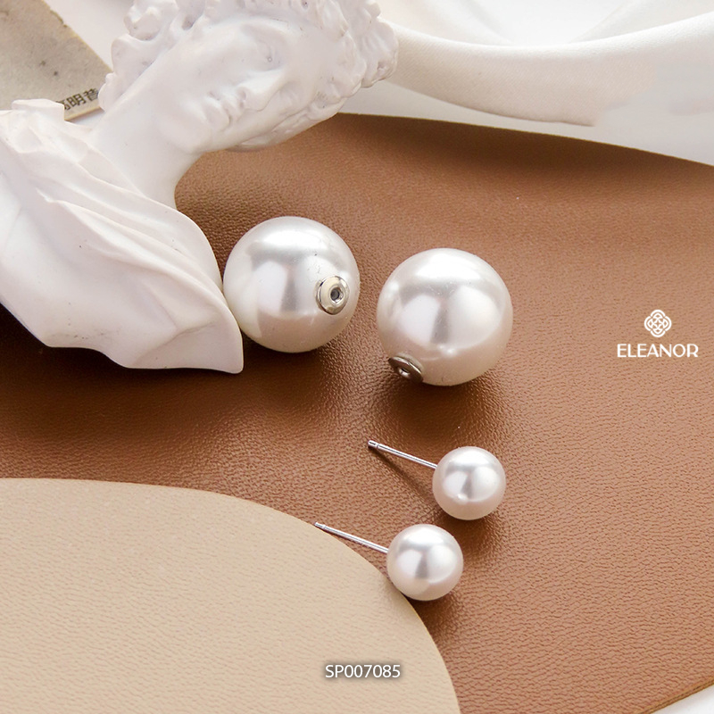 Bông tai nữ chuôi bạc 925 Eleanor Accessories ngọc trai nhân tạo phụ kiện trang sức khuyên tai 7085
