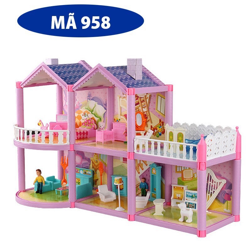 Bộ sưu tập gồm các kiểu đồ chơi mô hình nhà búp bê cỡ lớn