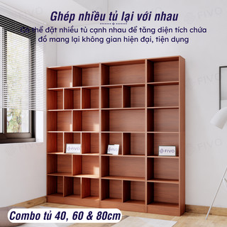 [Freeship Toàn Quốc] Kệ Sách Gỗ Để Sàn Cao Cấp FIVO FB70, Tấm Lưng Dày Dặn, Dễ Dàng Lắp Ráp, Thiết Kế Thanh Lịch