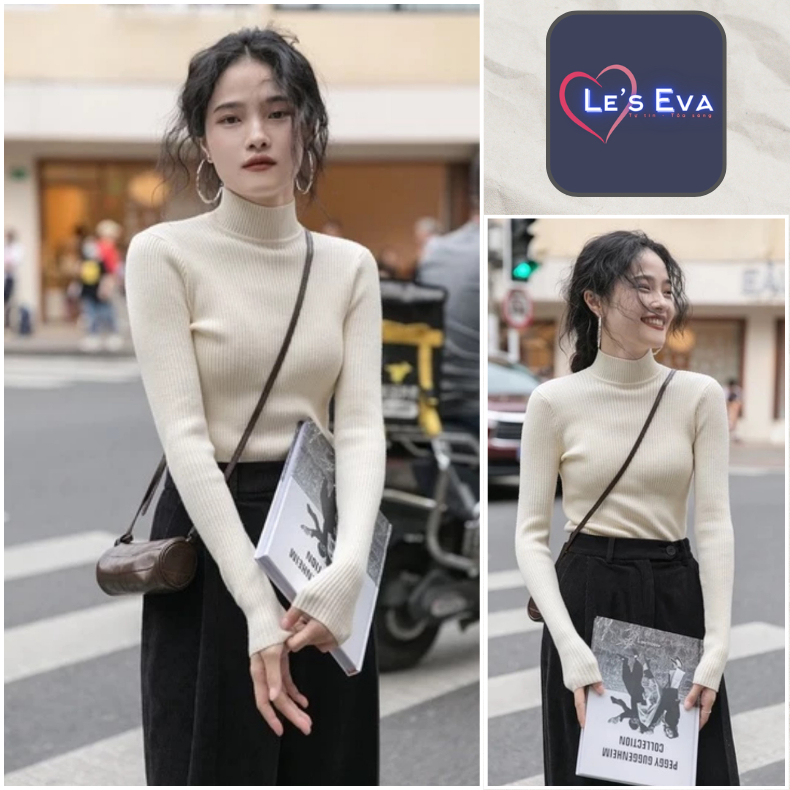 Áo Len Tăm Cổ 3 phân ôm body Giữ Nhiệt Cho Nữ, nhiều màu Cao Cấp AL01