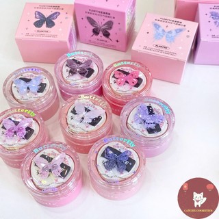 [FLORTTE] Phấn Má Hồng Dạng Kem Xốp FLORTTE Kèm bông mút tán mềm mịn, Blink Blink Butterfly Airy Cream