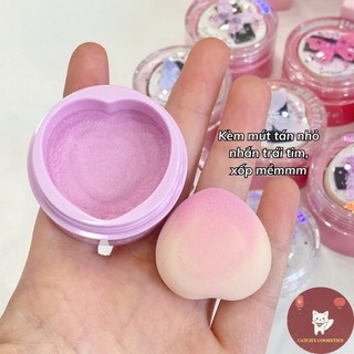 [FLORTTE] Phấn Má Hồng Dạng Kem Xốp FLORTTE Kèm bông mút tán mềm mịn, Blink Blink Butterfly Airy Cream