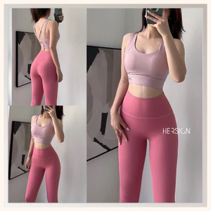 Bộ đồ tập gym nữ Set đồ tập yoga nữ cao cấp Áo bra khuy cài quần legging cao cấp HERSIGN-SMIX7L20 HERSIGN BEST SELLER