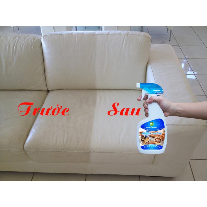 Vệ Sinh, Làm Sạch Nội Thất Ô tô, Tẩy Ghế Da Ô tô, Vệ Sinh Ghế Da Ôtô, Tẩy ghế da, Ghế Sofa Nguyên Hoàng. Chai 500ml