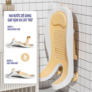 {KAIDOKIDS} Ghế đa năng 2in1 rửa mông, tắm sơ sinh có chân tự đứng gập gọn, sử dụng như lưới tắm.