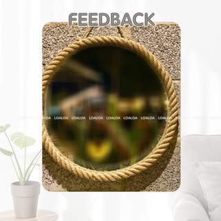 Gương trang điểm viền dây thừng, gương tròn treo tường decor homstay, spa, nail cực kì sang trọng độc lạ