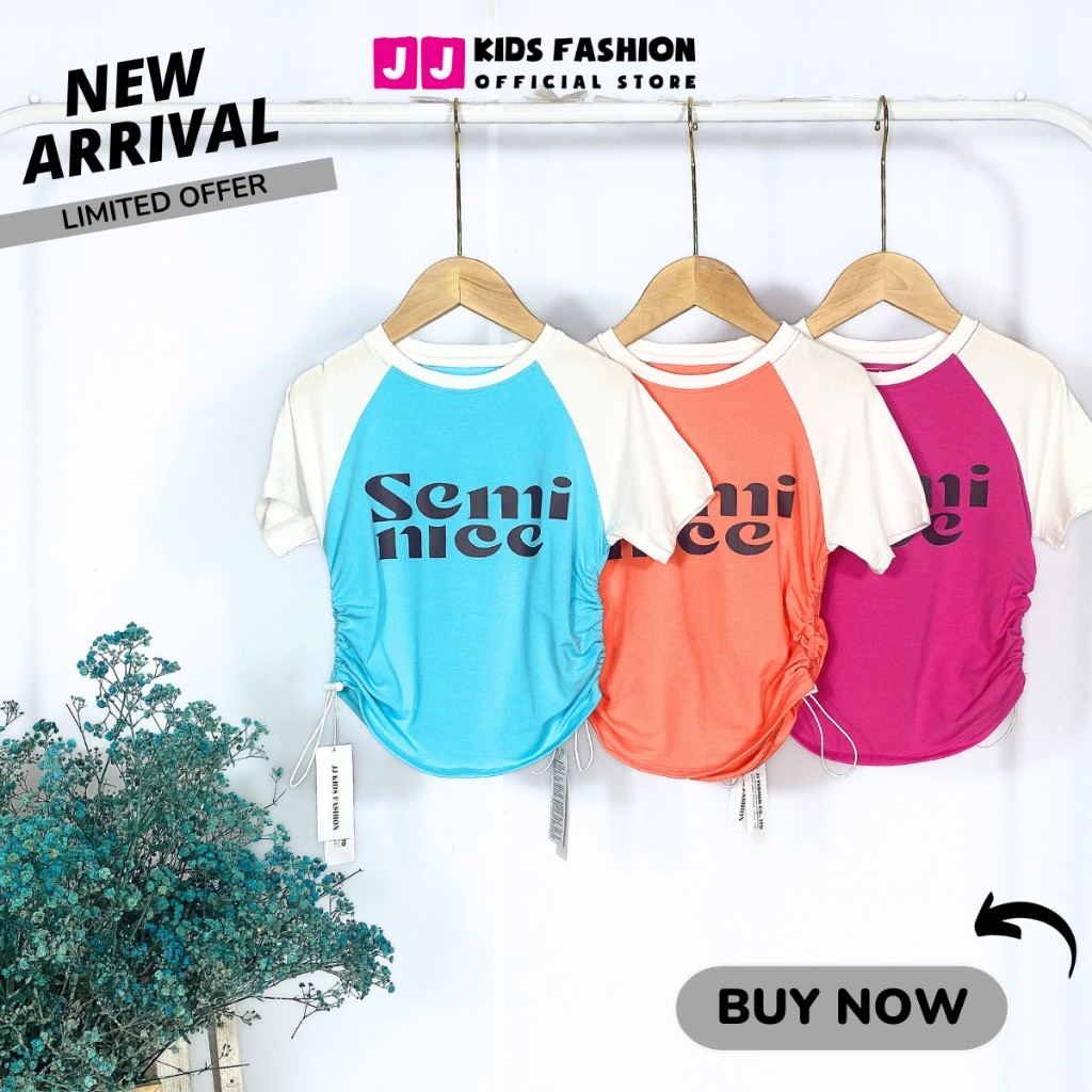 Áo Thun Bé Gái Cotton in hình dễ thương Full Size - BST Xuân 2024 | JJ Kids Fashion