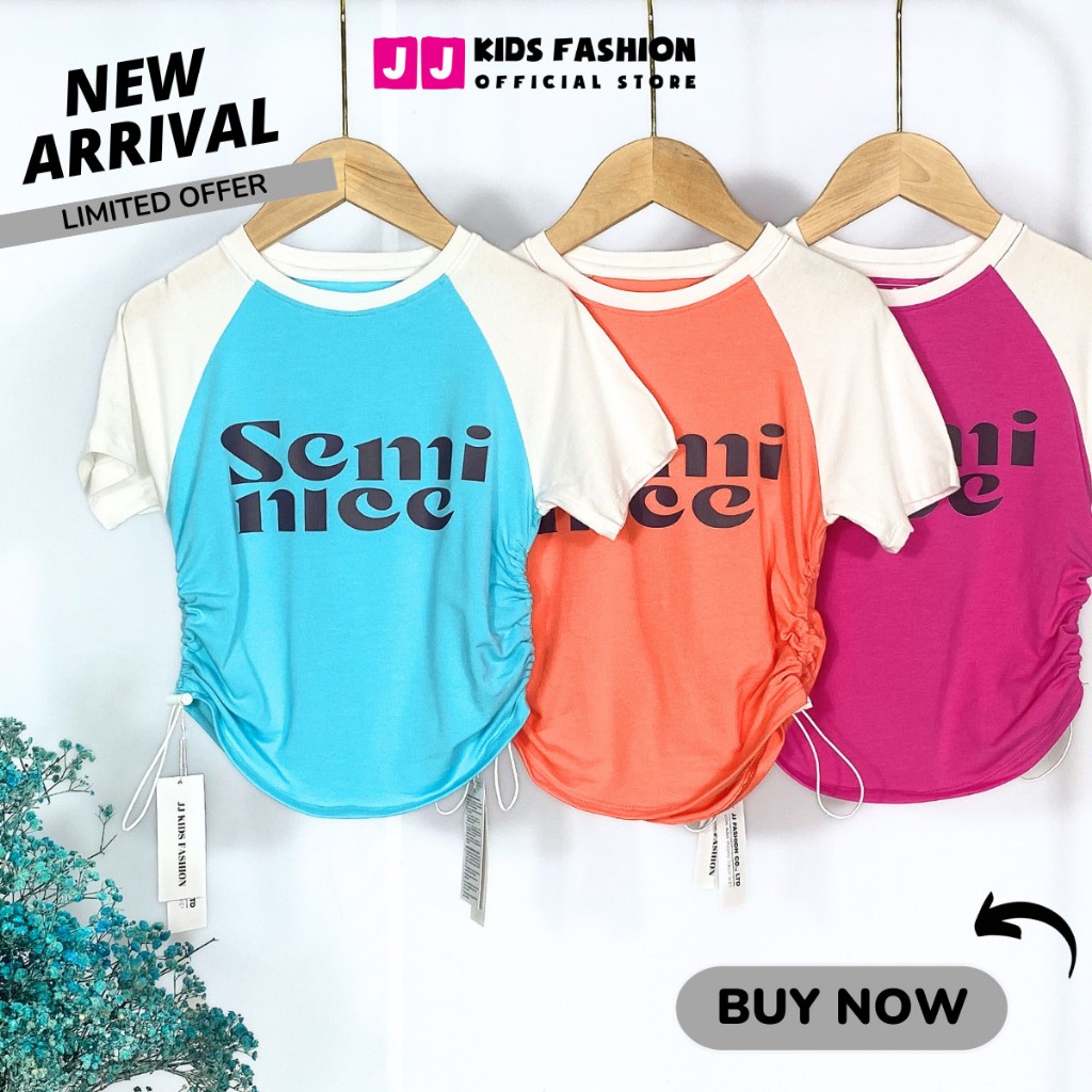 Áo Thun Bé Gái Cotton in hình dễ thương Full Size - BST Xuân 2024 | JJ Kids Fashion