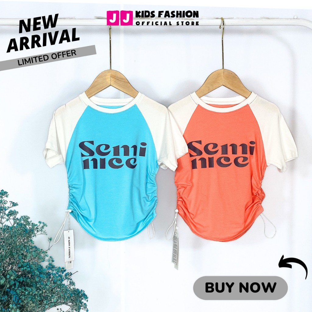Áo Thun Bé Gái Cotton in hình dễ thương Full Size - BST Xuân 2024 | JJ Kids Fashion