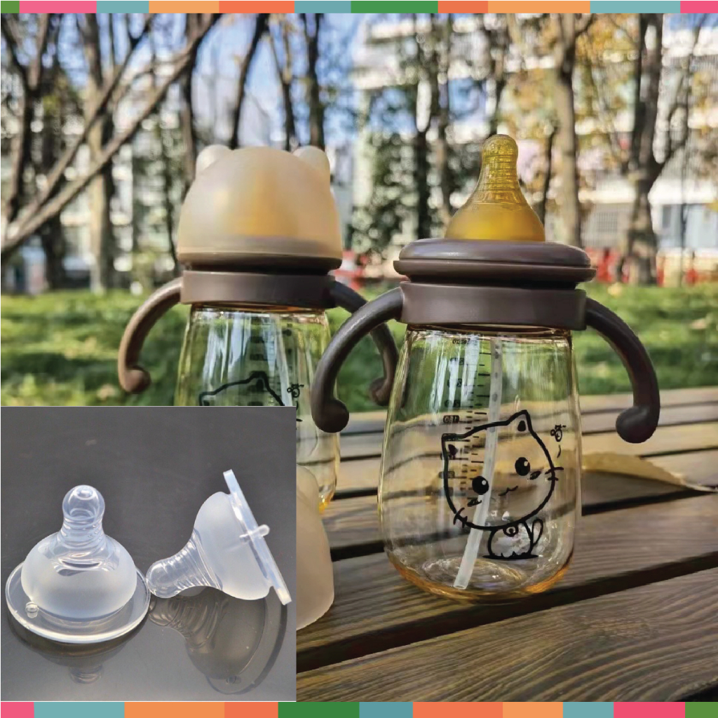 Bình sữa cho bé sơ sinh hình Mèo chất liệu PPSU 240 - 300ml an toàn cho bé Đậu Đậu Store