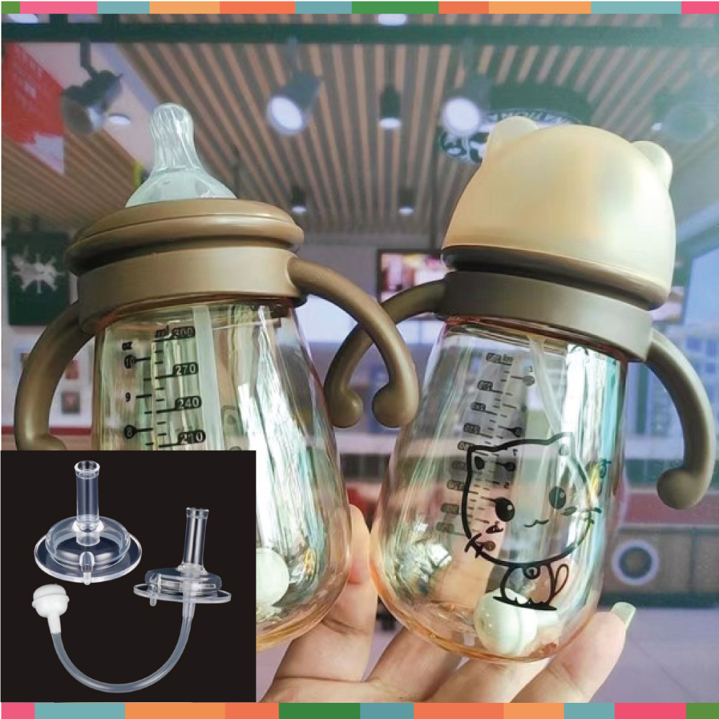 Bình sữa cho bé sơ sinh hình Mèo chất liệu PPSU 240 - 300ml an toàn cho bé Đậu Đậu Store