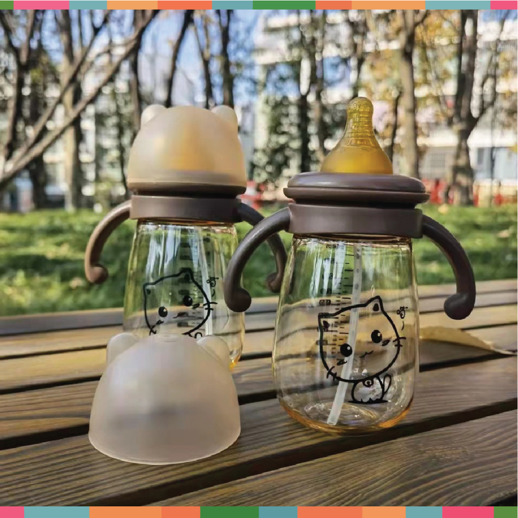 Bình sữa cho bé sơ sinh hình Mèo chất liệu PPSU 240 - 300ml an toàn cho bé Đậu Đậu Store