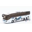 Đồ chơi mô hình xe bus đón đoàn thể thao chất liệu hợp kim, có nhạc và đèn, chạy cót