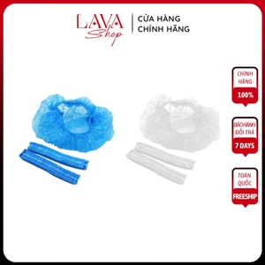 Mũ trùm đầu y tế nón con sâu tiệt trùng bao tóc y tế Khánh An ngăn bụi vi khuẩn hiệu quả KAMUO dcpxhoanganh