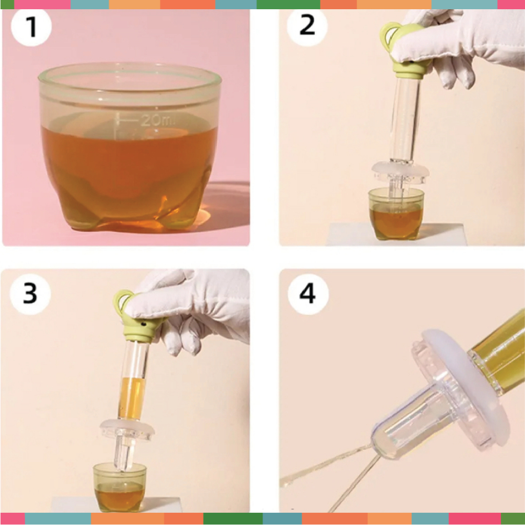 Dụng cụ bơm, Ống bón thuốc, nước hoa quả, bơm sữa cho bé - Hình chú Ếch Siêu dễ thương cho bé Đậu Đậu Store