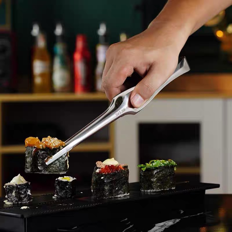 Kẹp gắp thức ăn tiện dụng đũa thìa inox 304 - T32