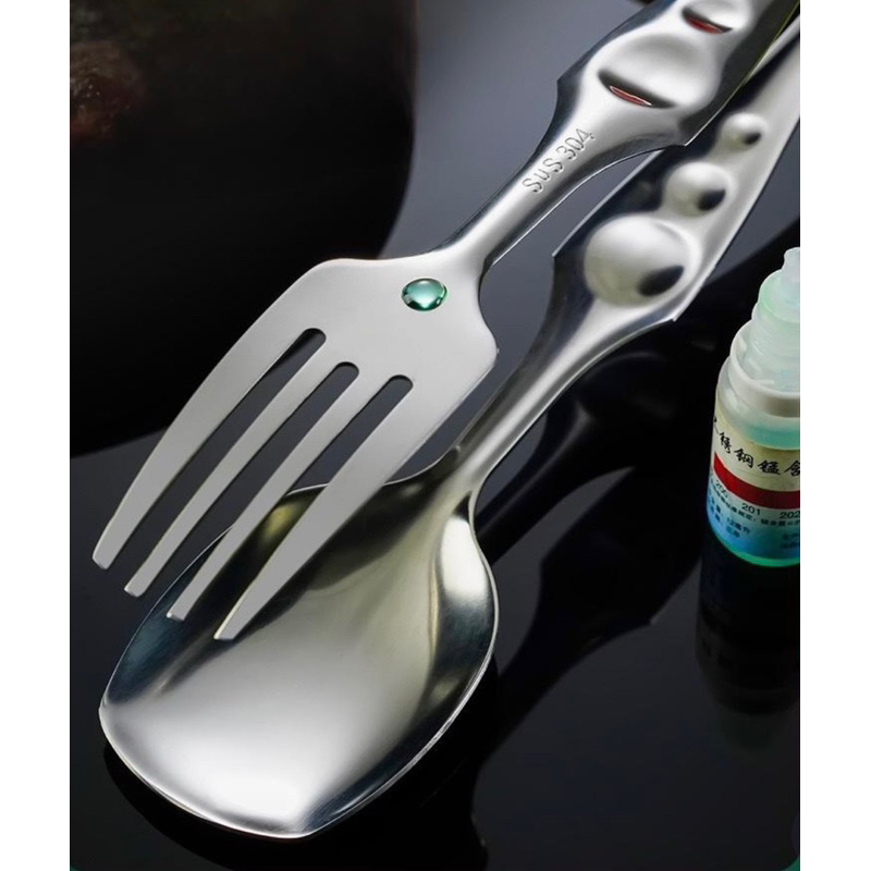 Kẹp gắp thức ăn tiện dụng đũa thìa inox 304 - T32