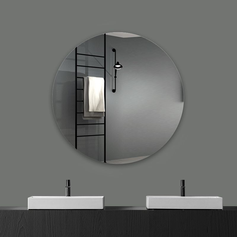 Gương không viền dán tường decor - gương tròn phòng tắm không viền decor dán tường