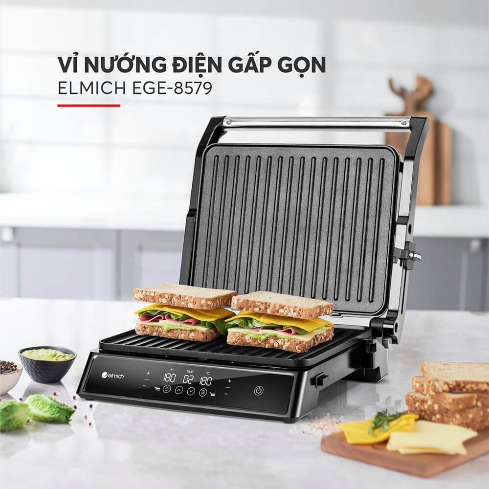 Vỉ nướng điện gấp gọn Elmich EGE-8579