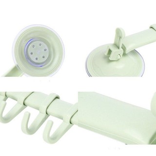 Thanh treo đồ hút chân không 6 móc tiện lợi, Thanh treo đồ dán tường 1303