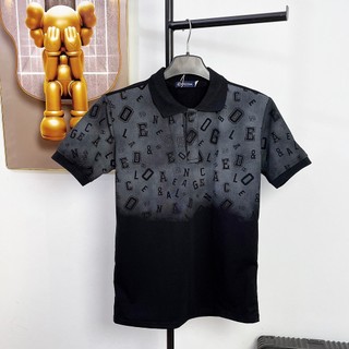 [NEW] Áo Thun POLO Nam Tay Ngắn Phối Màu Loang Họa Tiết Chữ Cái Độc Lạ Siêu Đẹp