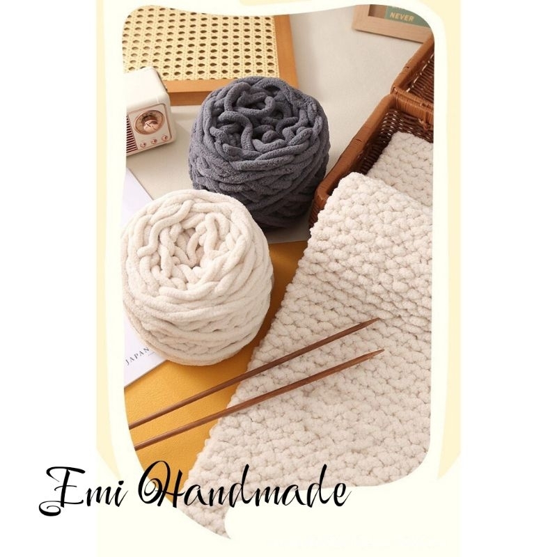 Len nhung đũa sợi to cuộn 100g - len bông sữa - đan móc khăn, thảm, chăn, thú bông khổng lồ mềm mịn (Đủ bảng màu 01-73)