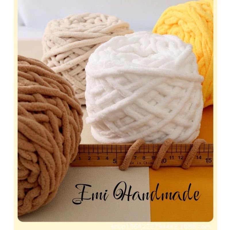 Len nhung đũa sợi to cuộn 100g - len bông sữa - đan móc khăn, thảm, chăn, thú bông khổng lồ mềm mịn (Đủ bảng màu 01-73)