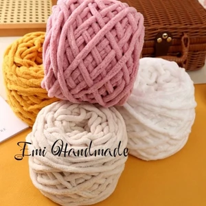 Len nhung đũa sợi to cuộn 100g - len bông sữa - đan móc khăn, thảm, chăn, thú bông khổng lồ mềm mịn (Đủ bảng màu 01-73)