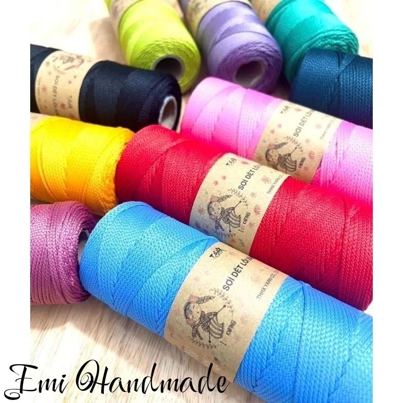 Sợi Dệt THHX lõi giấy - Cỡ sợi 2mm chuyên móc túi xách, ví, mũ nón lên dáng đẹp, màu sắc vintage
