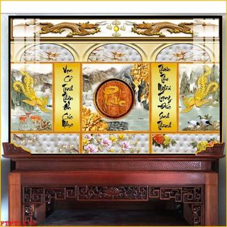 Tranh Treo Phòng Thờ - Tranh Laminate Tráng Gương