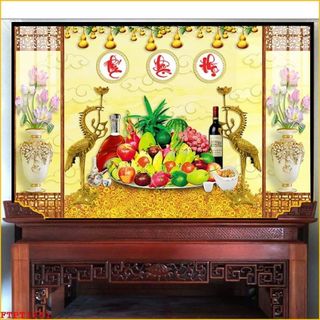 Tranh Treo Phòng Thờ (60x90cm) - Tranh Laminate Tráng Gương