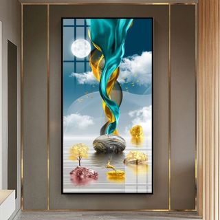 Tranh Treo Tường Hươu Tài Lộc - Tranh Laminate Tráng Gương