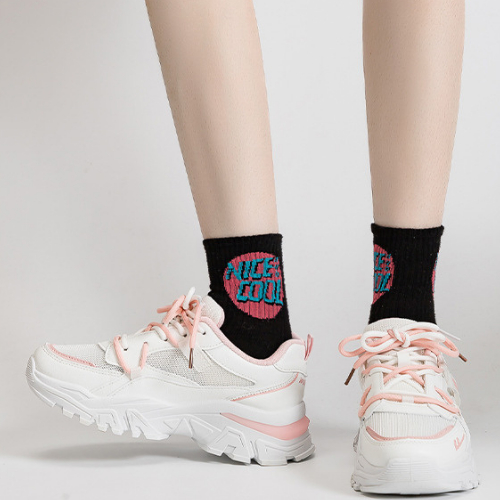 Giày thể thao nữ màu trắng hồng mẫu BCV-FW03 dùng đi học đi làm chạy bộ, giày Sneaker nữ chính hãng WARRIOR