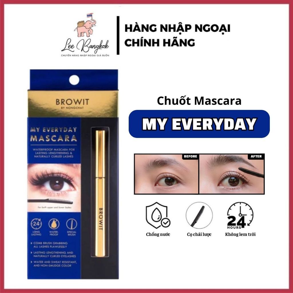 Chuốt Mascara Browit by NongChat, Chuốt Mi Chống Nước My Everyday