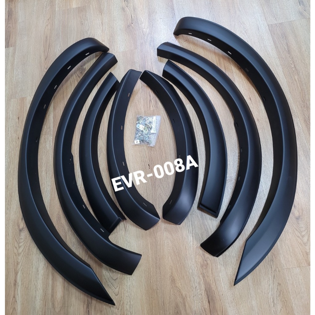 Bộ ốp Cua Lốp xe Ford Everest 2017-2021, Mẫu trơn bản bé 3 inch Có Cảm Biến,Nhựa đen mờ mịn ABS cao cấp.Hàng OEM