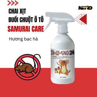 Chai xịt đuổi chuột SAMURAI CARE Hương Bạc Hà Cho xe hơi và mọi nơi Xua đuổi chuột hiệu quả,an toàn.