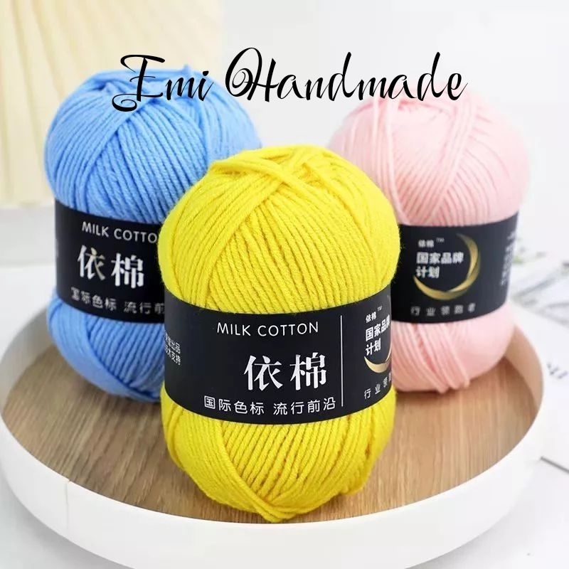 Len milk cotton 50g loại 1 (bảng 2 từ màu 51-86) - len đan móc khăn, áo, thú bông, túi xách, đồ trang trí