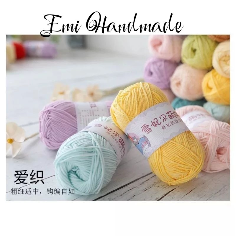 Len baby yarn không bai dão, không phai màu, an toàn cho trẻ nhỏ, cực kì mềm mại 40g (bảng 51 đến 67)