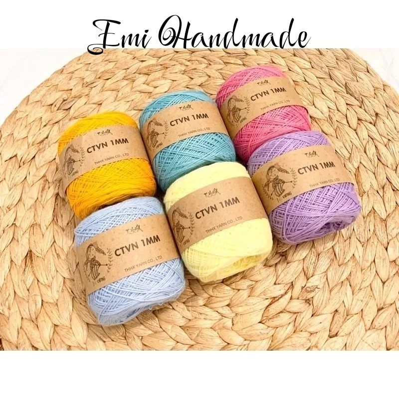 Sợi cotton việt nam CTVN hãng THHX 1mm ( bảng màu từ 58-84)  chuyên móc thú, bikini, váy áo mùa hè, lót ly không xù