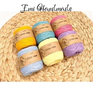 Sợi cotton Việt Nam CTVN hãng THHX 1mm ( bảng màu từ 1-56 ) chuyên móc thú, bikini, váy áo mùa hè, lót ly không xù