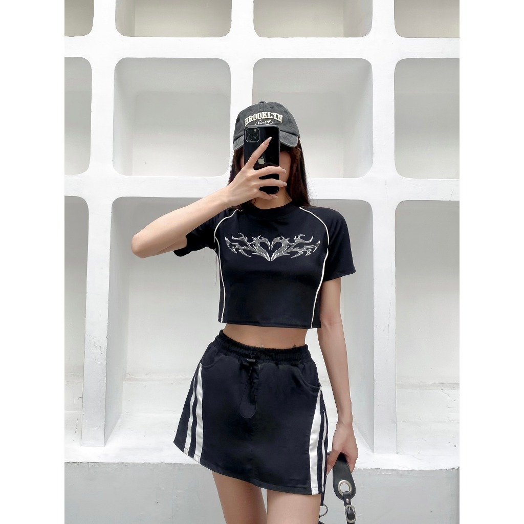 [Thanh lí Xả kho ] ÁO THUN FFCLUB CROPTOP MIX