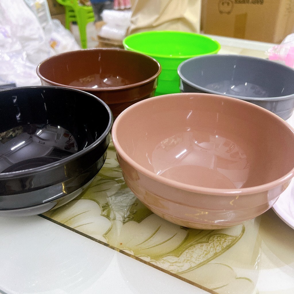 combo5 Tô nhựa BKP đựng trái cây tô - bún thịt nướng - sử dụng cho hàng quán - tô nhựa BKP T03 NHIỀU MÀU