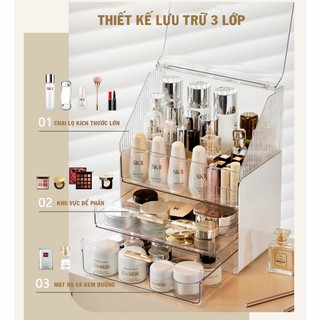YTC -Hộp Đựng Mỹ Phẩm  2, 3 tầng bản Cao Cấp -Bộ Trang Điểm Mỹ Phẩm không thể thiếu cho Phái Đẹp