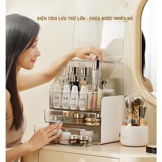 YTC -Hộp Đựng Mỹ Phẩm  2, 3 tầng bản Cao Cấp -Bộ Trang Điểm Mỹ Phẩm không thể thiếu cho Phái Đẹp