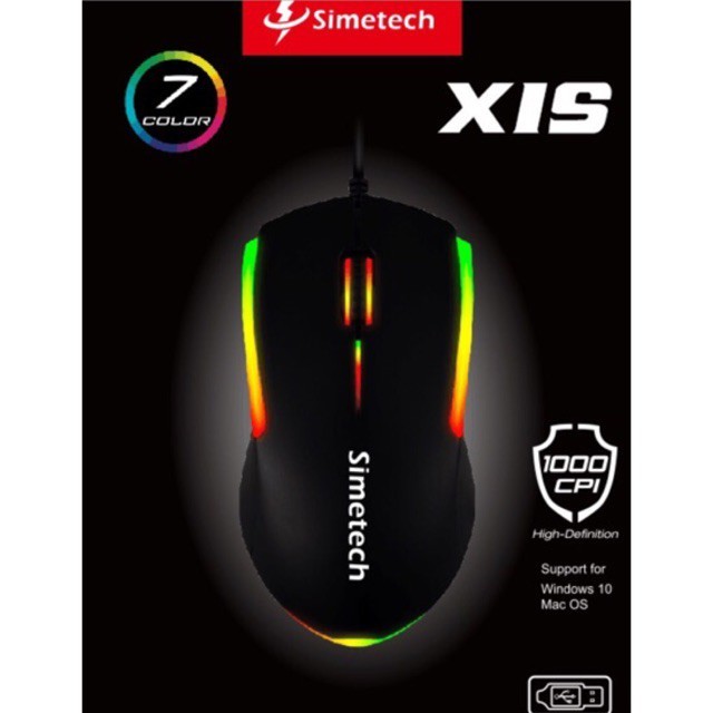 CHUỘT MÁY TÍNH CÓ DÂY SIMETECH X1S CÓ LED | Shopee Việt Nam