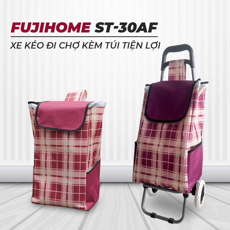 Xe kéo đi chợ giá rẻ Fujihome ST-30AF gấp gọn tiện dụng , tải trọng 60kg, bảo hành chính hãng 1 năm