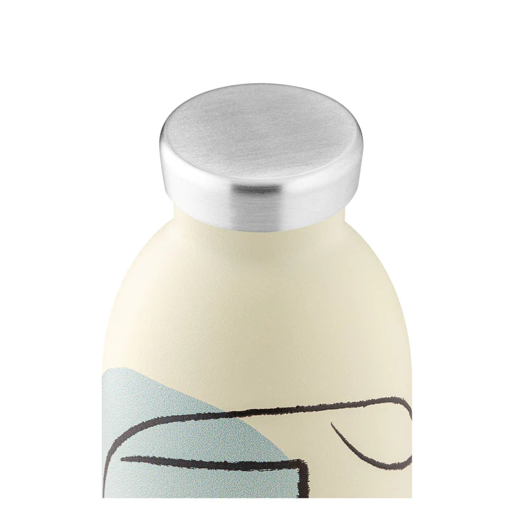 Ảnh Bình giữ nhiệt chân không 24Bottles Clima họa tiết White Calypso chất liệu thép không gỉ 3