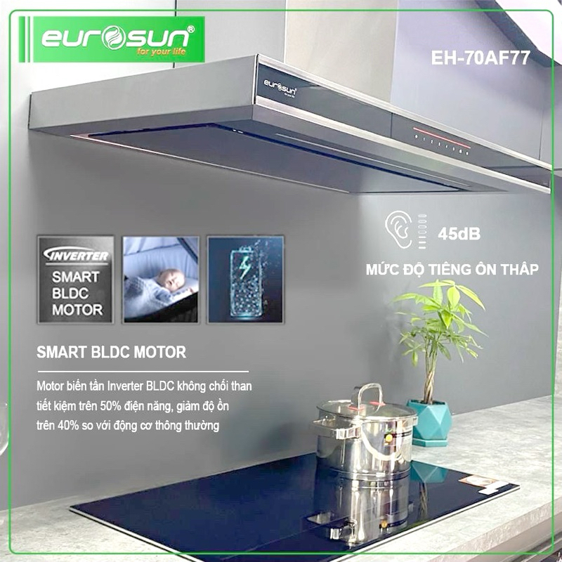 Máy hút mùi Eurosun EH - 70K15E Hút mùi chữ T Eurosun EH 70AF77 / EH 70AF79  | Shopee Việt Nam