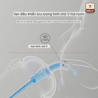 Bình  uống nước 350ml (đọc kĩ hướng dẫn sd) chính hãng Mily có van chống sặc, nhựa PP PC an toàn