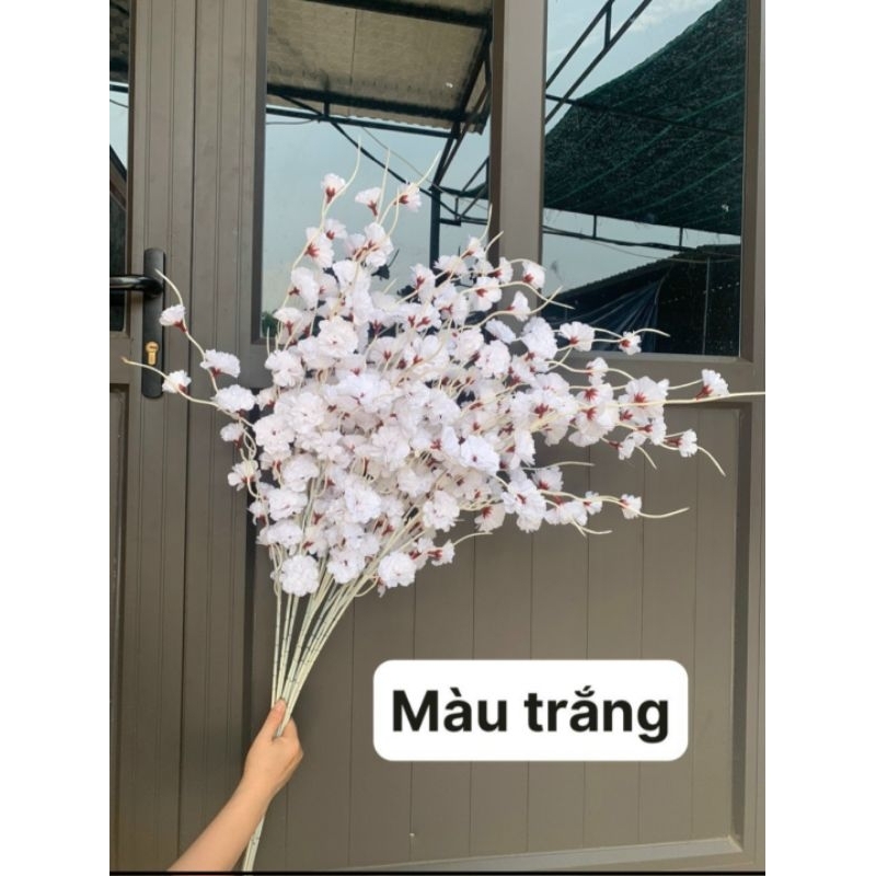 Cành hoa giả đào râu trang trí, decor Tết | Shopee Việt Nam